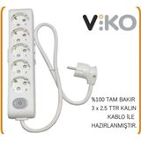 Viko 5 Li 3X2.5 Uzatma Seyyar Kablo 15 Metre
