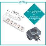 Viko 5'li Beyaz Grup Priz + Gri Yonca Plus Golyat - 25 Cm