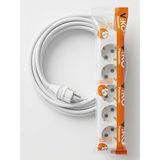 Viko 5'li Grup Priz 5 Metre - 3x2.5mm %100 Saf Bakır Öznur Kablolu Uzatma Kablosu (Isıtıcı & Beyaz Eşya Uyumlu)