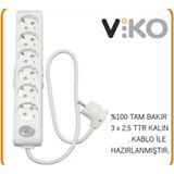 Viko 6 Li 3X2.5 Uzatma Seyyar Kablo 10 Metre