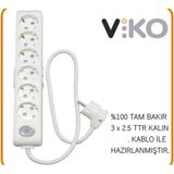 Viko 6 Li 3X2.5 Uzatma Seyyar Kablo 12 Metre