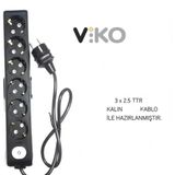 Viko 6 Li 3X2.5 Uzatma Seyyar Kablo 6 Metre