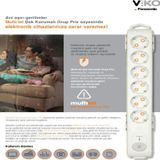 Viko 6 Li Akim Korumali Cocuk Korumali Grup Priz 1,5 Mt