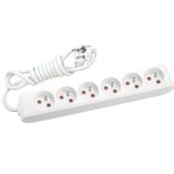 Viko 90110602 Multi-Led Beyaz Kablolu Ups Çocuk Korumalı 2 mt Altılı Grup Priz