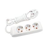 Viko 90113301 Multi-Led Beyaz Topraklı Kablolu Çocuk Korumalı 1 mt Üçlü Grup Priz