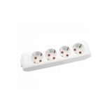 Viko 90113400 Multi-Led Topraklı Çocuk Korumalı Klemensli Beyaz Dörtlü Grup Priz