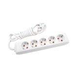 Viko 90113505 Multi-Led Beyaz Topraklı Kablolu Çocuk Korumalı 5 mt Beşli Grup Priz