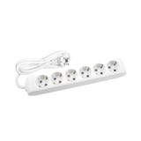 Viko 90113602 Multi-Let 2 mt Beyaz Çocuk Korumalı Topraklı 6'lı Grup Priz