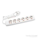 Viko 90113603 Multi-Led Beyaz Topraklı Kablolu Çocuk Korumalı 3 mt Altılı Grup Priz