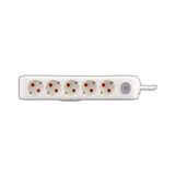 Viko 90117503 Multi-Led Beyaz Anahtarlı Topraklı Kablolu Çocuk Korumalı 3 mt Beşli Grup Priz