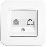 Viko 90440078 Linnera Rollina Beyaz Tekli Data Cat6 Çerçeve Hariç Mekanizma Kapak