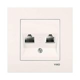 Viko 90960881 Karre Krem Data+Nümeris Cat6+Cat3 A.opp