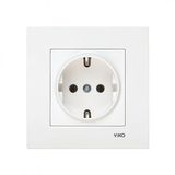 Viko 90967008 Karre Beyaz Topraklı Priz Çerçevesiz Duvar Anahtarı