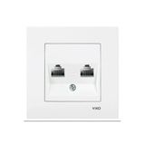 Viko 90967034 Karre Meridian Beyaz İkili Data Cat5E Prizi