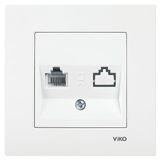 Viko 90967048 Karre Meridian Beyaz Tekli Nümeris Jacksız Çerçeve Hariç Mekanizma