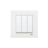 Viko 90967068 - Karre Üçlü Anahtar Beyaz Çerçeveli HSPLİNM-5487