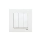 Viko 90967068 - Karre Üçlü Anahtar Beyaz Çerçeveli HSPLİNM-5509