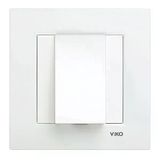 Viko 90967077 Meridian Karre Çerçeve Hariç Düğme Kapak Mekanizmalı Beyaz Kablo Çıkış Kapağı