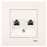 Viko 90967233 Karre Meridian Krem 2'li Nümeris Cat3 Çerçevesiz Mekanizma