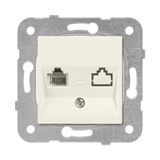 Viko 90967235 Meridian Karre Rj45 Cat5E Rj11 Çerçeve Hariç Düğme Kapak Mekanizmalı Krem Data-Nümeris Telefon Prizi