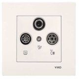 Viko 90967253 Karre Meridian Krem TV Sat Çerçeve Hariç Mekanizma