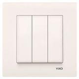 Viko 90967268 Karre Meridian Krem Üçlü Anahtar