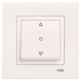 Viko 90967272 Karre Meridian Krem Tek Düğmeli Jaluzi Çerçeve Hariç Mekanizma