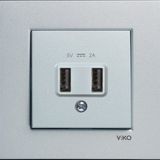 Viko 92605009 Artline Novella Gümüş Usb Şarj Prizi 5V 2A Çerçevesiz Duvar Anahtarı
