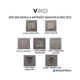 Viko Artline Novella Antrasit Anahtar & Priz Seti - ANTRASİT