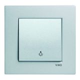 Viko Artline Novella Gümüş Light Yaylı Çerçeveli Anahtar