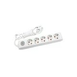 Viko Beşli Anahtarlı ( 5 Li) Grup Priz Özel 3X1,5 Mm Kablo Ile Seyyar Uzatma 03 Mt. Beyaz