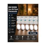 Viko by Panasonic 6W 6500K Slim Led Panel Spot Sıva Altı 5'li Paket