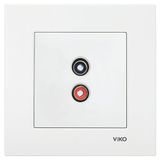 Viko By Panasonic 90967037 Karre Çerçevesiz Beyaz Müzik Yayın Hoparlör Prizi