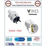Viko Erkek Fiş + Dişi Fiş - İkisi Bir Arada - Topraklı