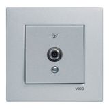 Viko F Konnektörlü Geçişli 10Db Mek+Düğ/Kap. Çerçeve Hariç Rollina / Linnera Krem Uydu Prizi