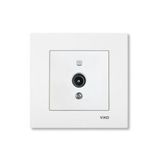 Viko Geçişli 12Db Mek+Düğ/Kap. Çerçeve Hariç Meridian/ Karre Krem Tv Prizi