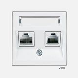 Viko Karre 55 Beyaz Etiketli Datave Numeris Cat6+Cat3