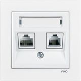 Viko Karre 55 Serisi Data Nümeris Cat6 + Cat3 Beyaz - 90940081