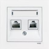 Viko Karre 55 Serisi Data Nümeris Cat6 + Cat3 Beyaz -
