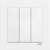 Viko Karre 55 Serisi Üçlü Anahtar Beyaz - 90940068