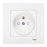 Viko Karre 90967245 Krem Çerçevesiz Ç.K. UPS Topraklı Priz