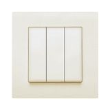 Viko Karre 90967268 Krem Çerçevesiz Üçlü Anahtar