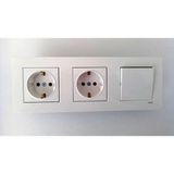 Viko Karre Beyaz 3lü Set Anahtar + Topraklı Priz + Topraklı Priz (çerçeve dahil)