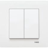 Viko Karre Beyaz 90960702 İkili Komütatör Sıva Üstü Montaj Özelliği ile Modern Tasarım