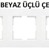 Viko Karre Beyaz Çerçeveler (Üçlü Çerçeve)