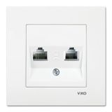 VİKO Karre Beyaz Data+Nümeris CAT5e+CAT3 A.Opp