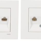Viko Karre Beyaz DataNümeris Cat6Cat3 A.Opp 2li paket