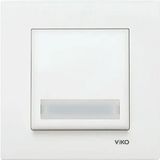 Viko Karre Beyaz Işık Etiketli Zil Anahtarı 24V (Çerçeveli-Kutulu) Modern Tasarım