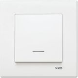 Viko Karre Beyaz Işıklı Anahtar Çerçeve Dahil 90967X19 Viko