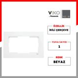 Viko | Karre Ikili Priz Çerçeve [beyaz] - 1 Adet